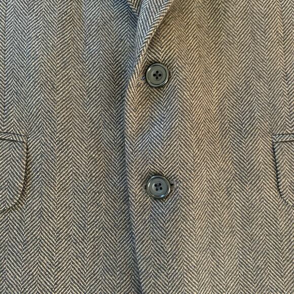 Oscar de la Renta Men’s Brown Herringbone Sport Coat Suit Jacket Blazer Sz 42S - Picture 9 of 13